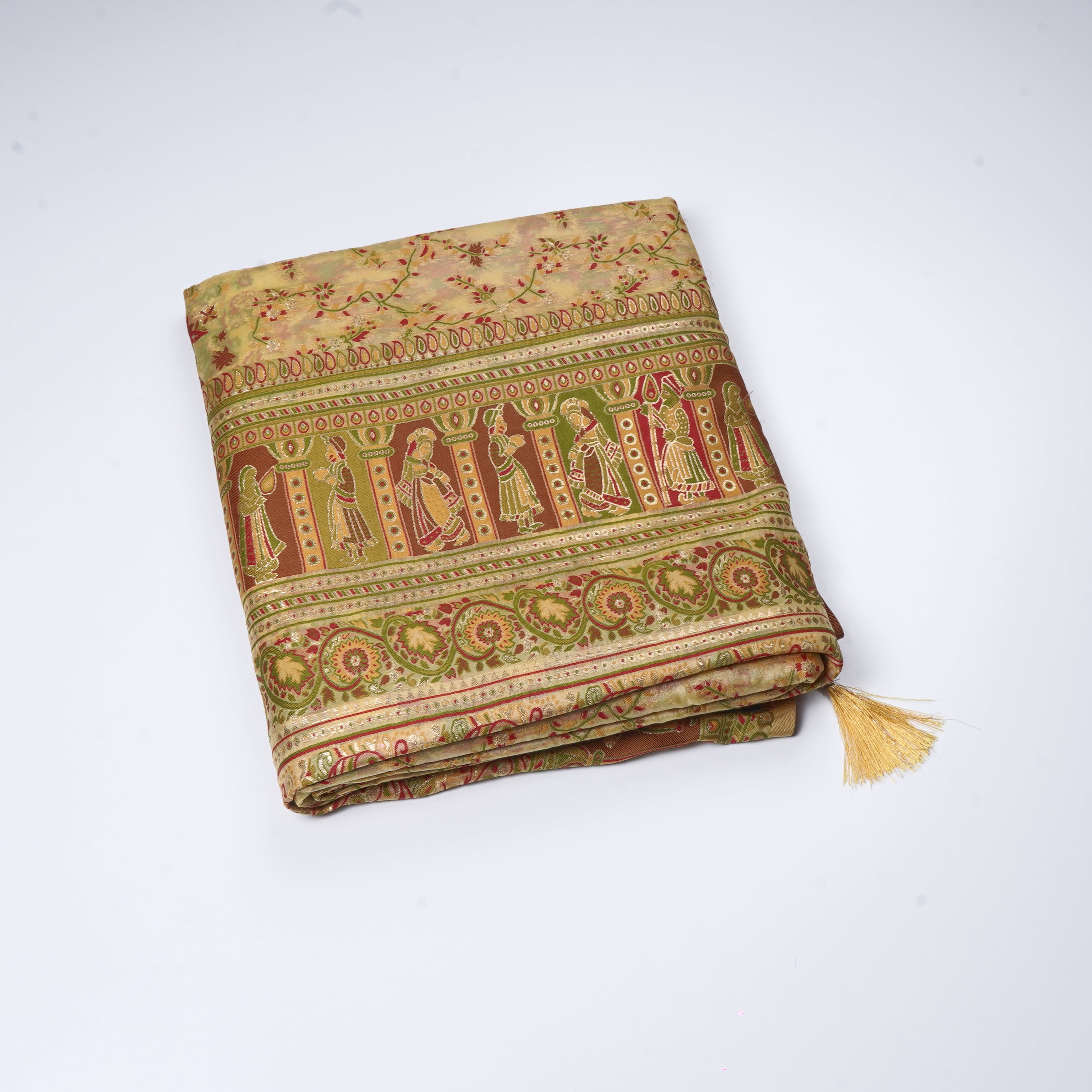 Dola Silk Saree With Pashmina Artistry