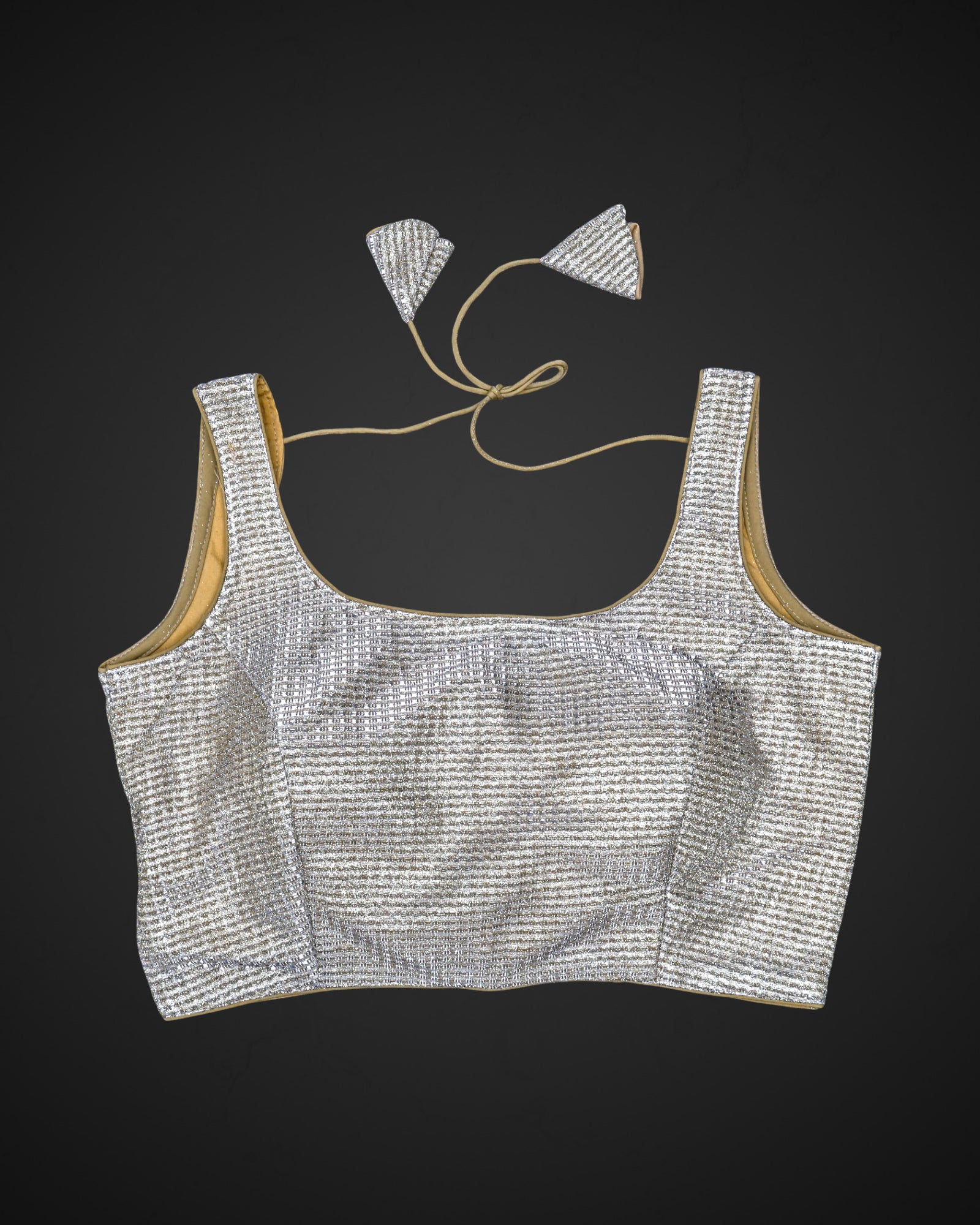 Shimmer Fabric Modern Square Neck Readymade Blouse