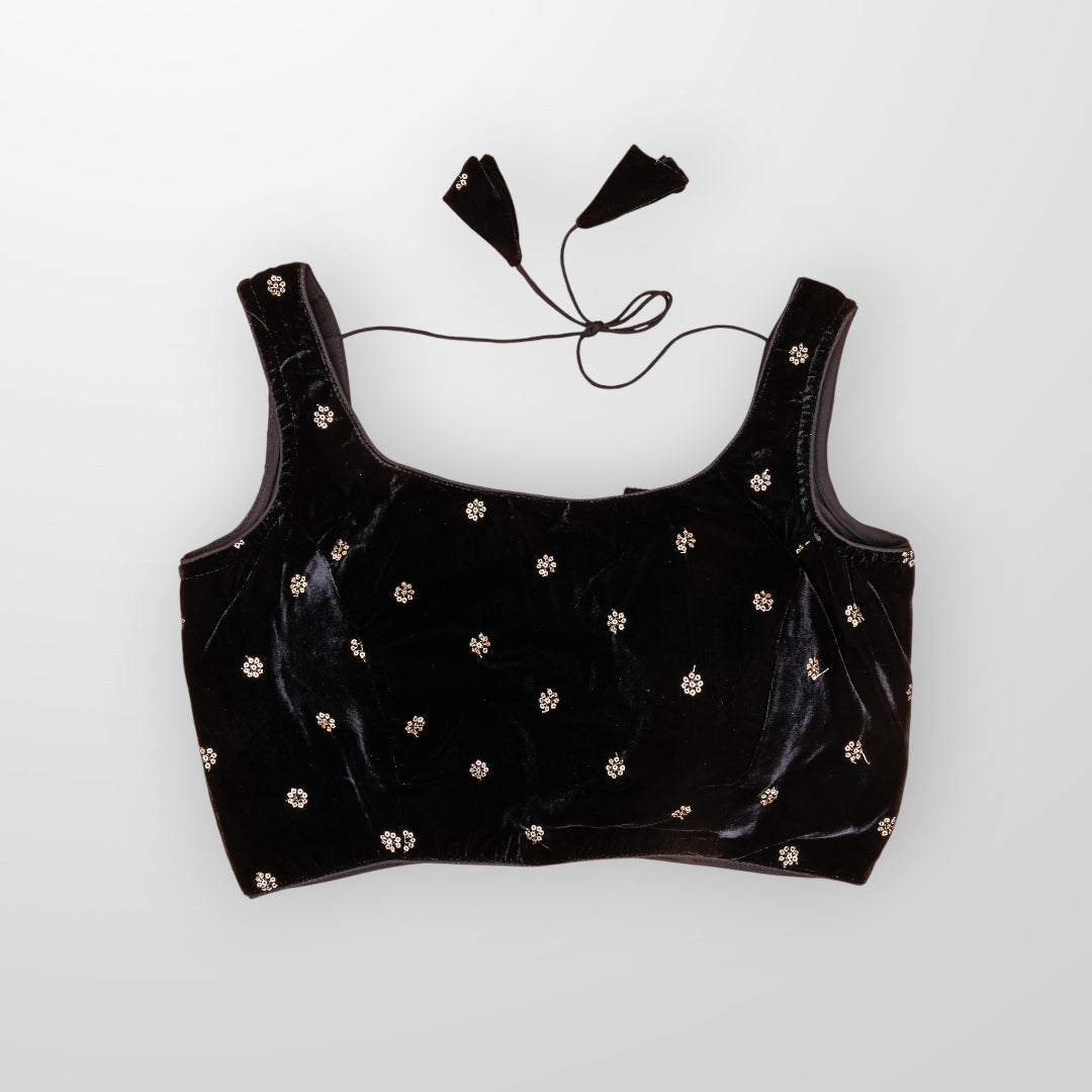 Velvet Charm Ready to Wear Square Neck Blouse