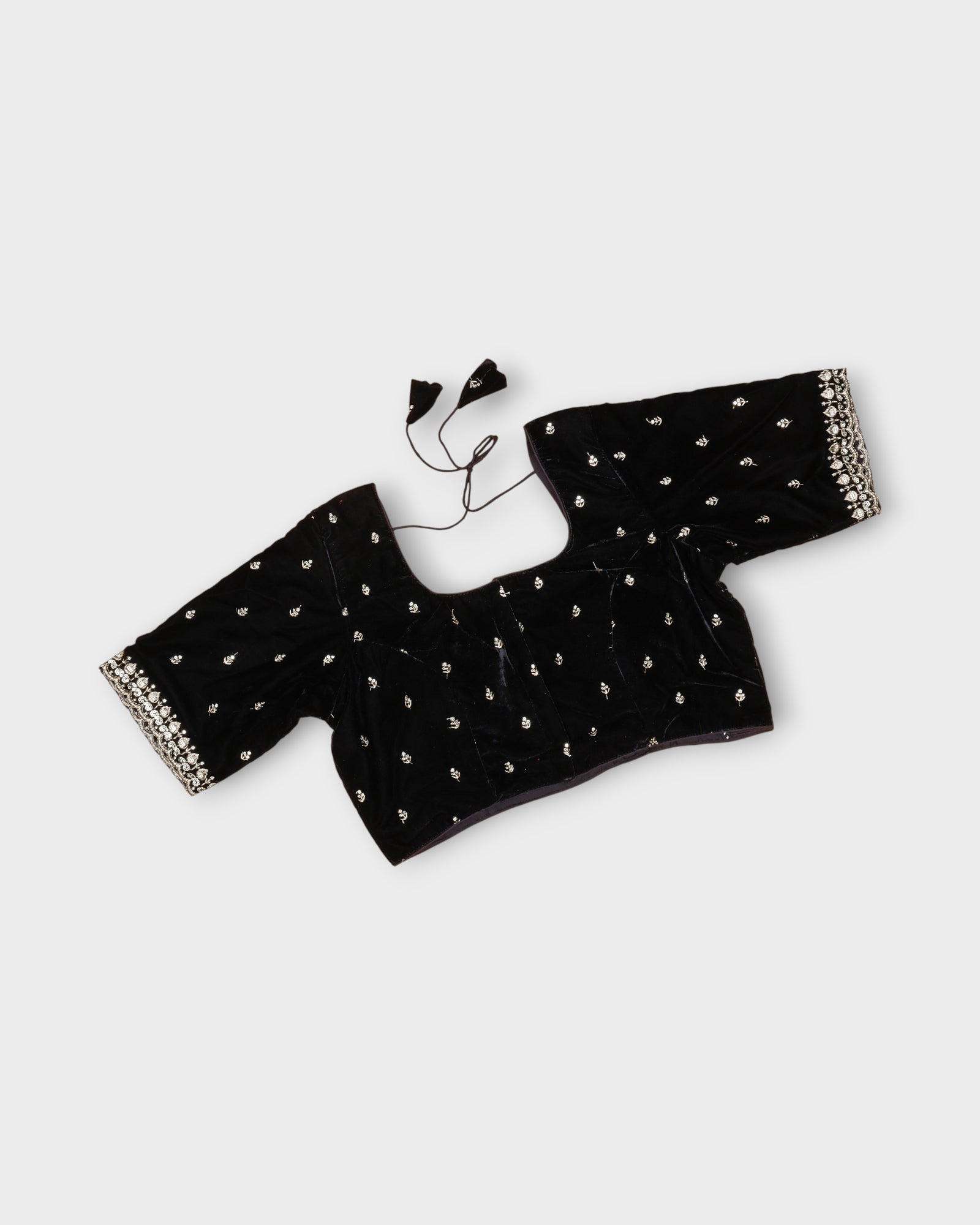 Velvet Square Neck Readymade Blouse