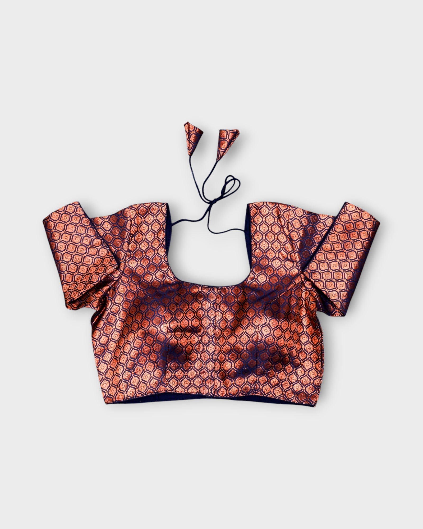 U Neck Brocade Silk Readymade Blouse