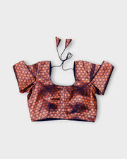 U Neck Brocade Silk Readymade Blouse