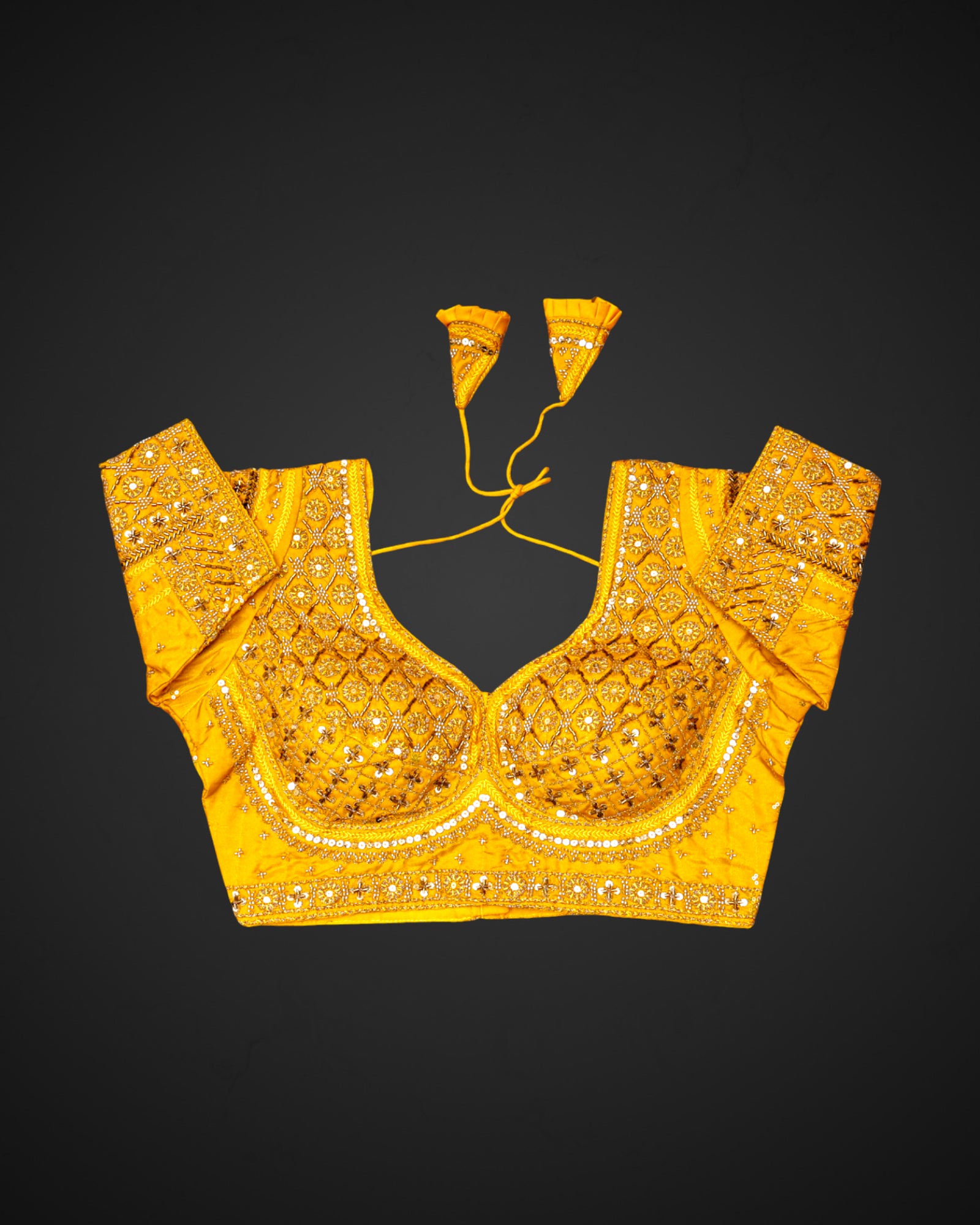 Cosmos Silk Notched Neck Readymade Blouse