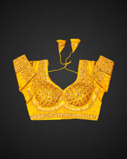 Cosmos Silk Notched Neck Readymade Blouse