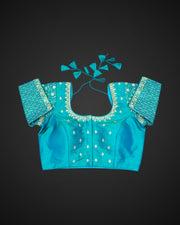 Milan Silk Notched Neck Readymade Blouse