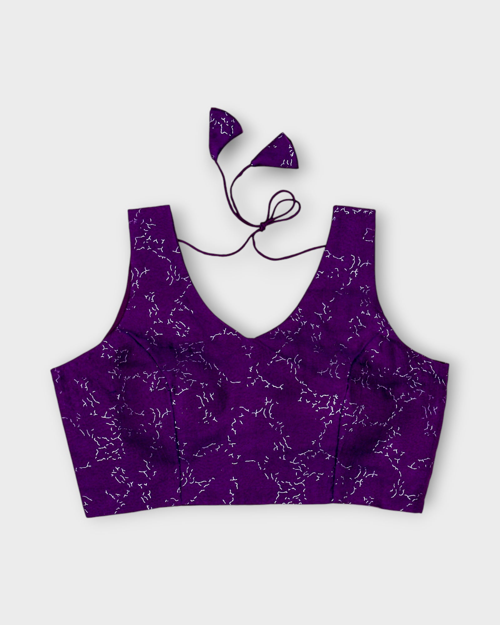 Organza Silk Modern Cutout Readymade Blouse