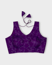 Organza Silk Modern Cutout Readymade Blouse