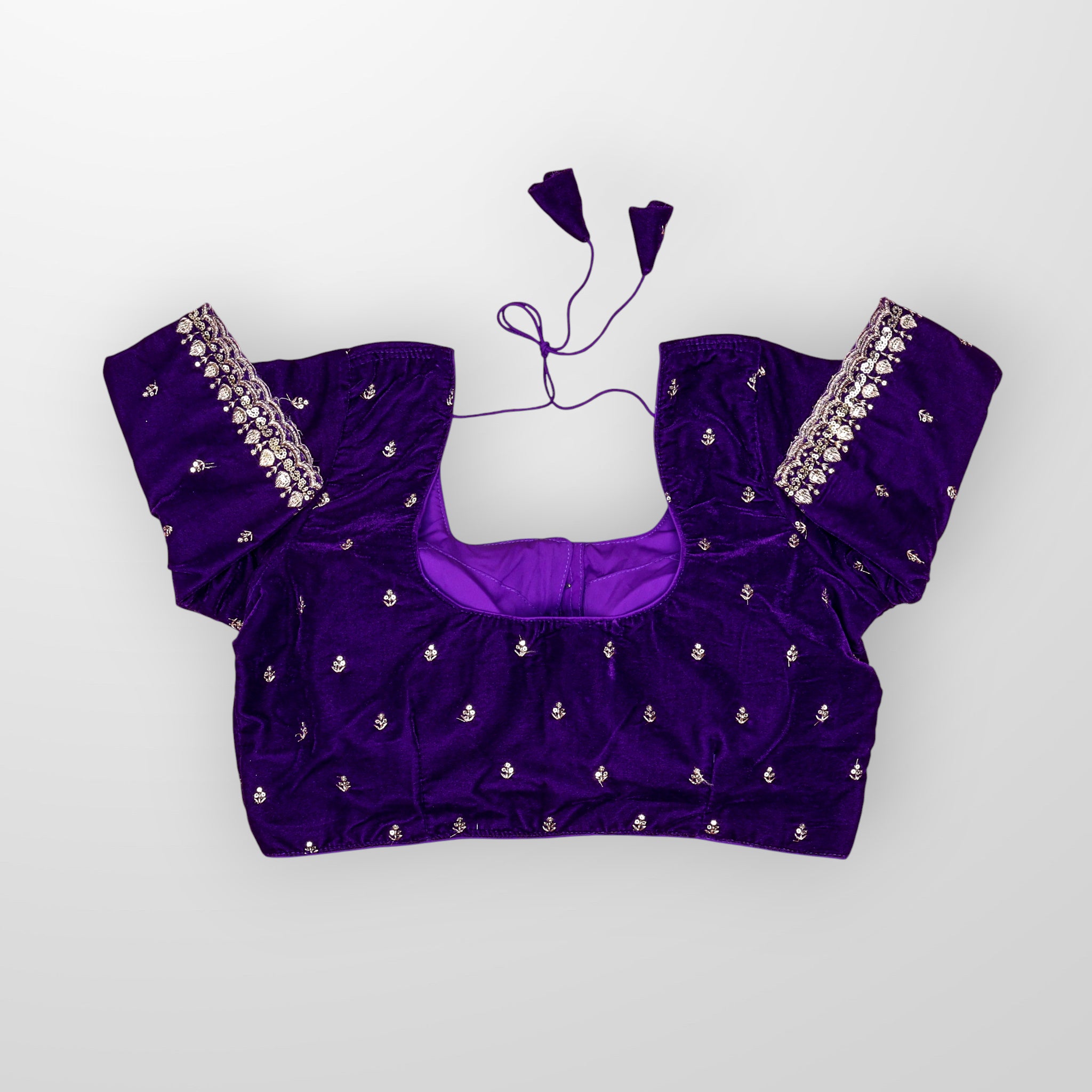 Velvet Square Neck Readymade Blouse