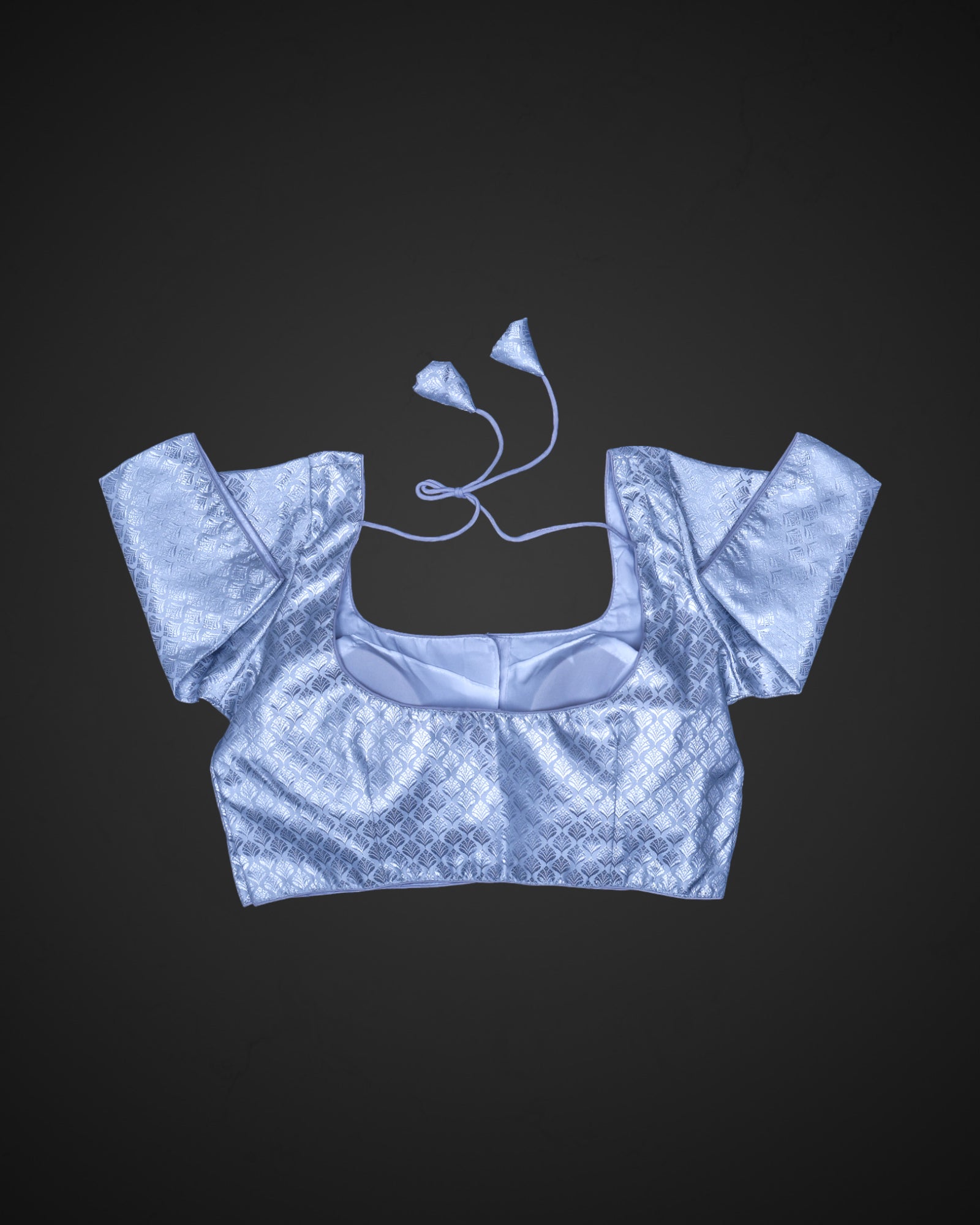 U Neck Brocade Silk Readymade Blouse
