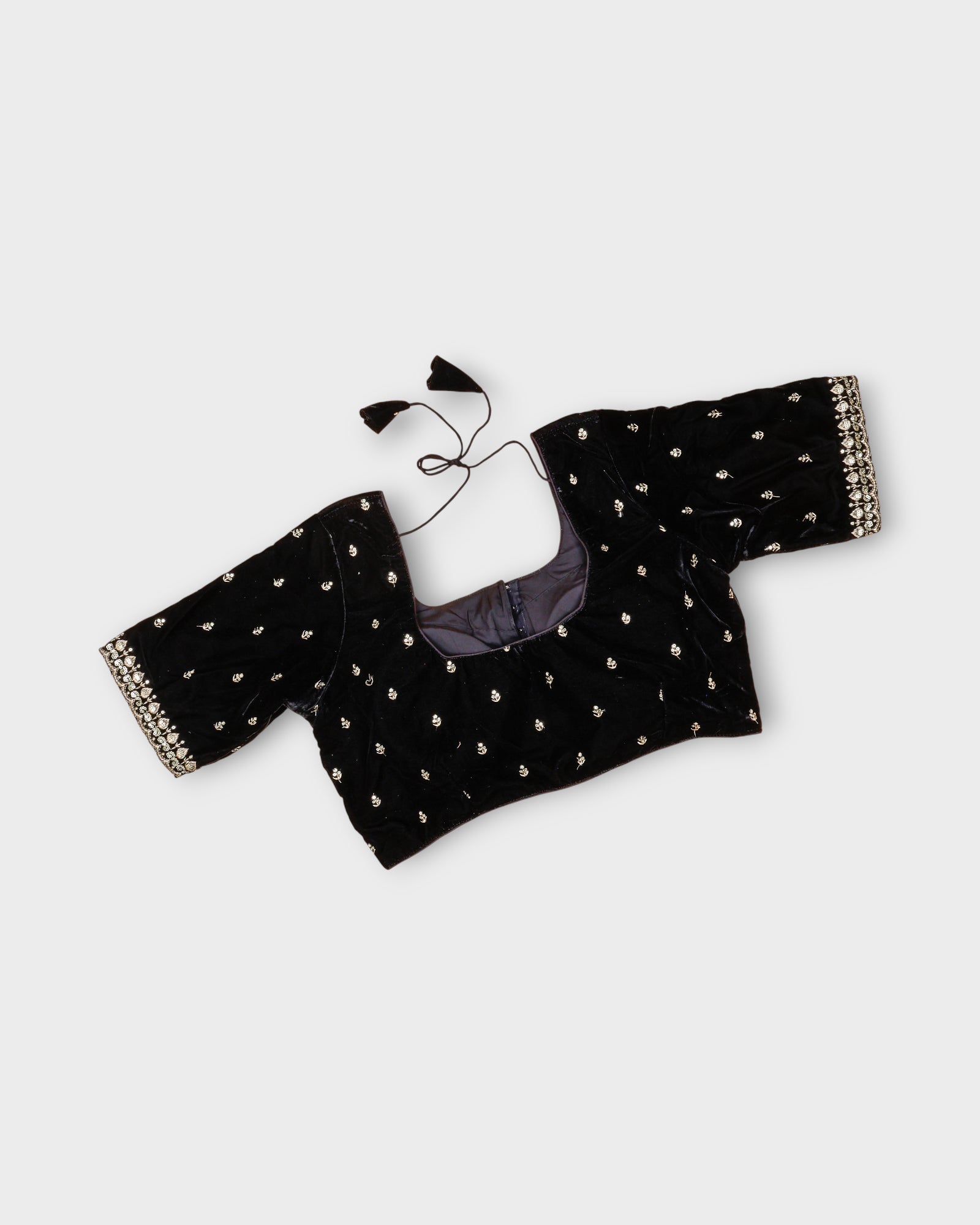 Velvet Square Neck Readymade Blouse