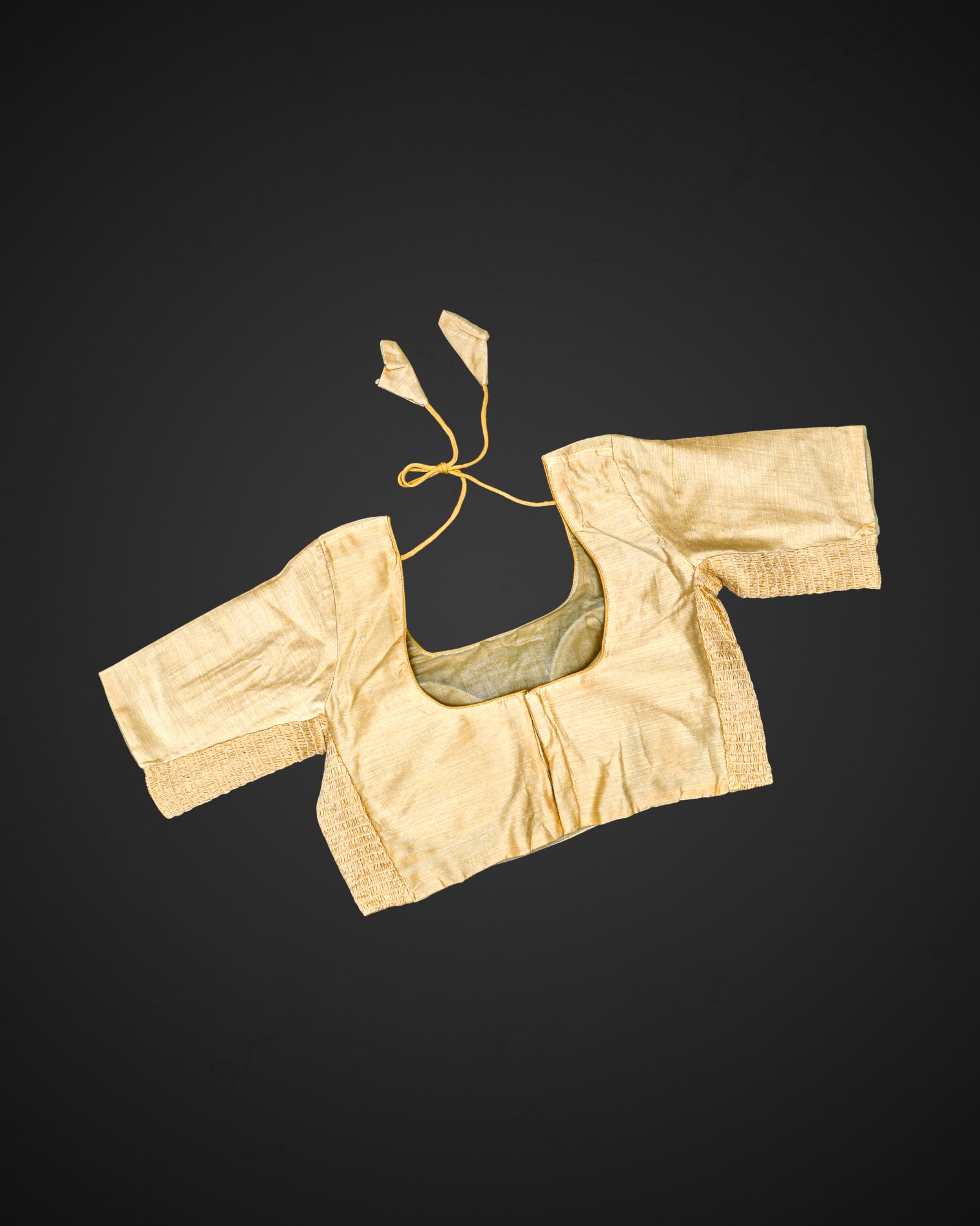 Tussar Silk Embroidered Readymade Blouse