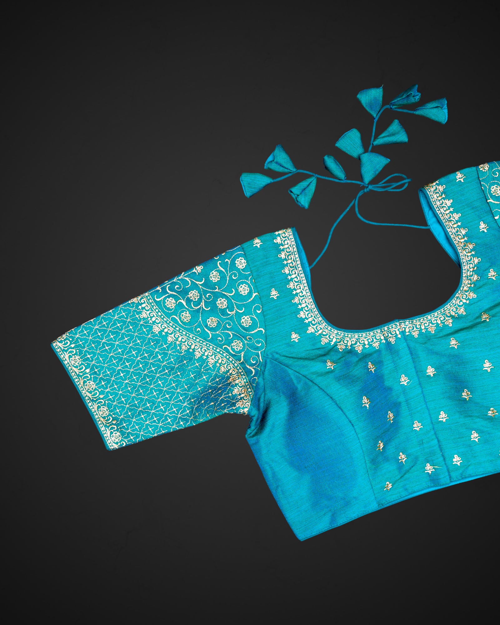 Milan Silk Notched Neck Readymade Blouse