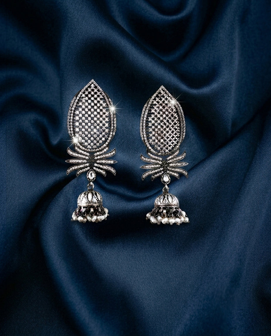 Silver Jhumka Royale