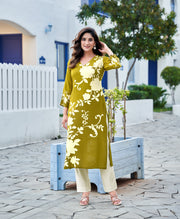 Floral Cotton Printed Kurta