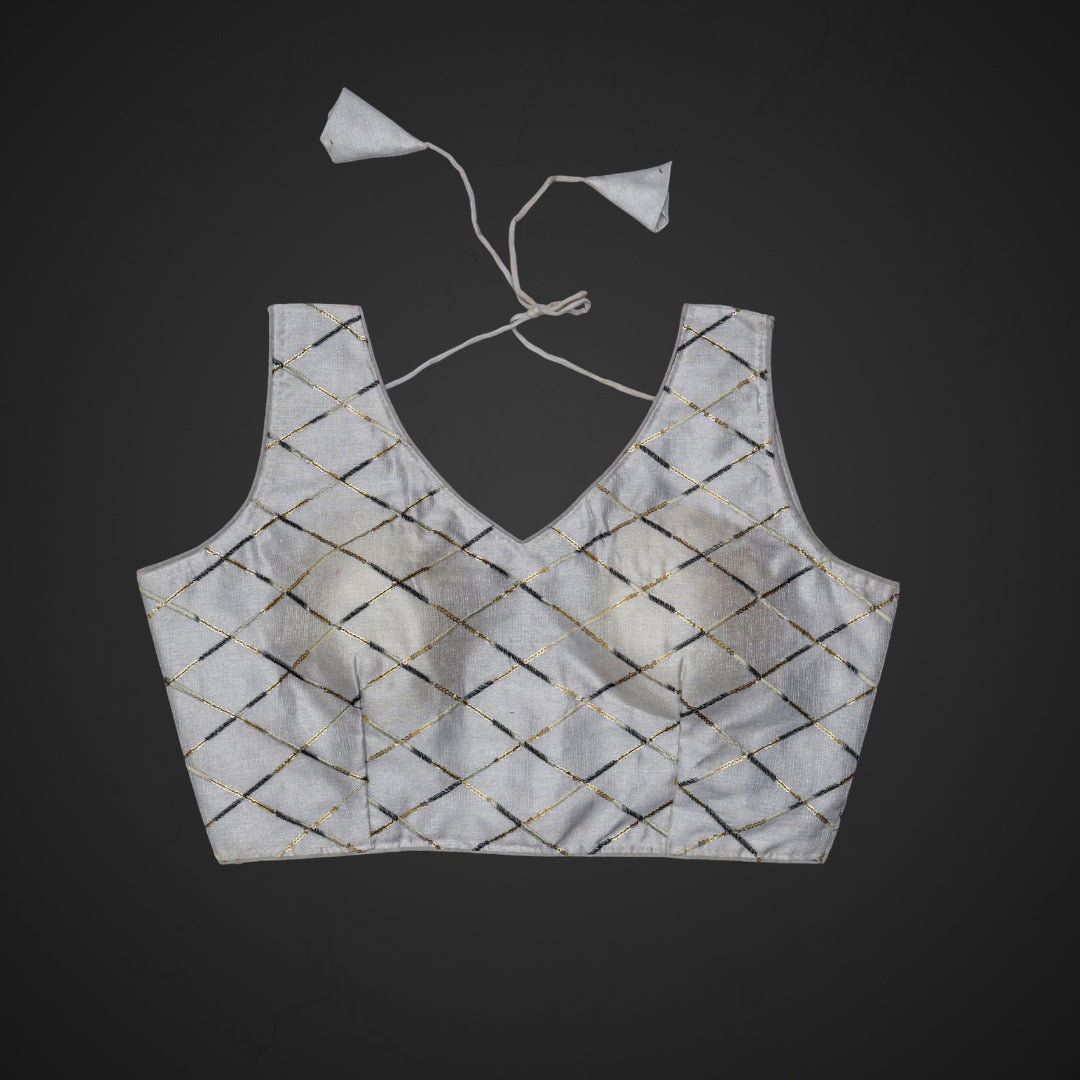 Silk Blouse with Intricate Sequin Work