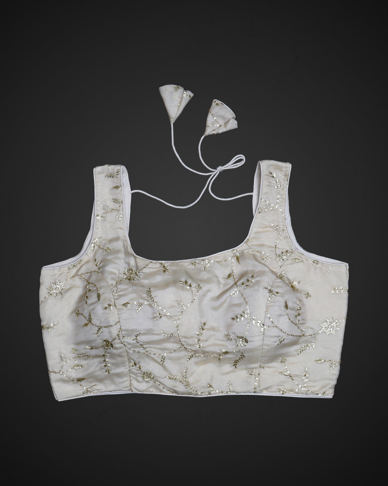 U Neck Cotton Embroidered Readymade Blouse