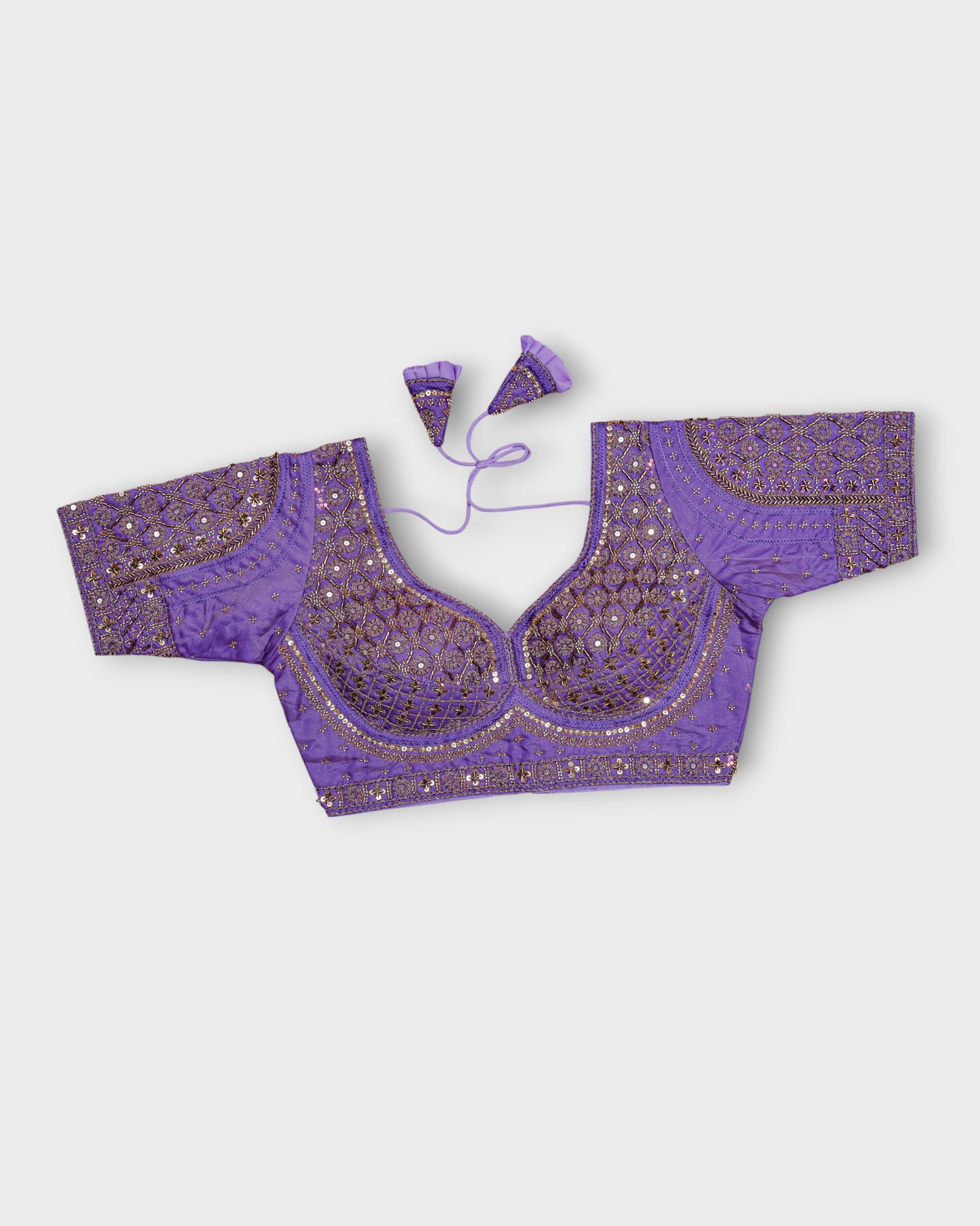Cosmos Silk Notched Neck Readymade Blouse