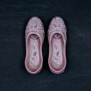 Textured Baby Pink Handcrafted Jutti