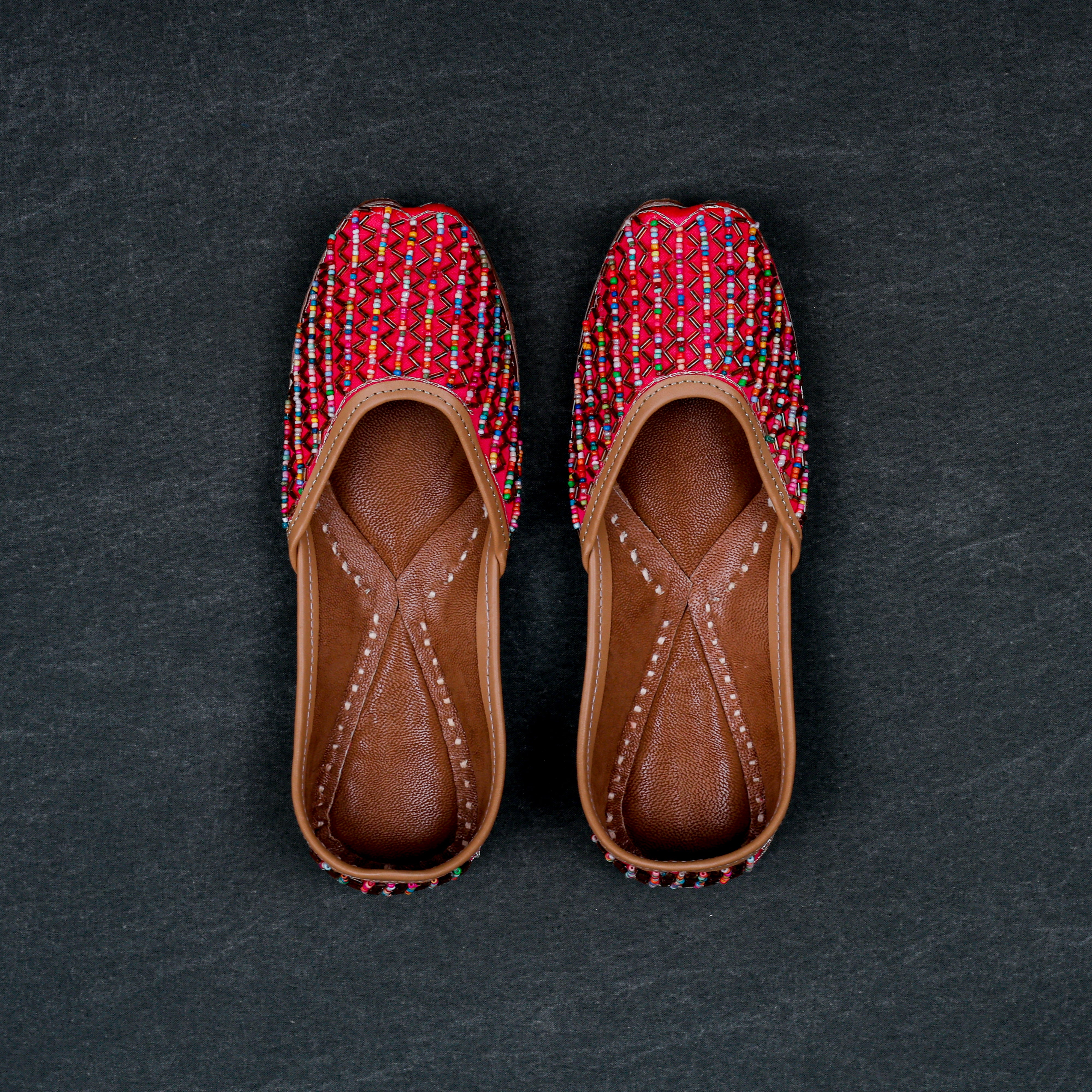 Rani Pink Two Tone Traditional Jutti