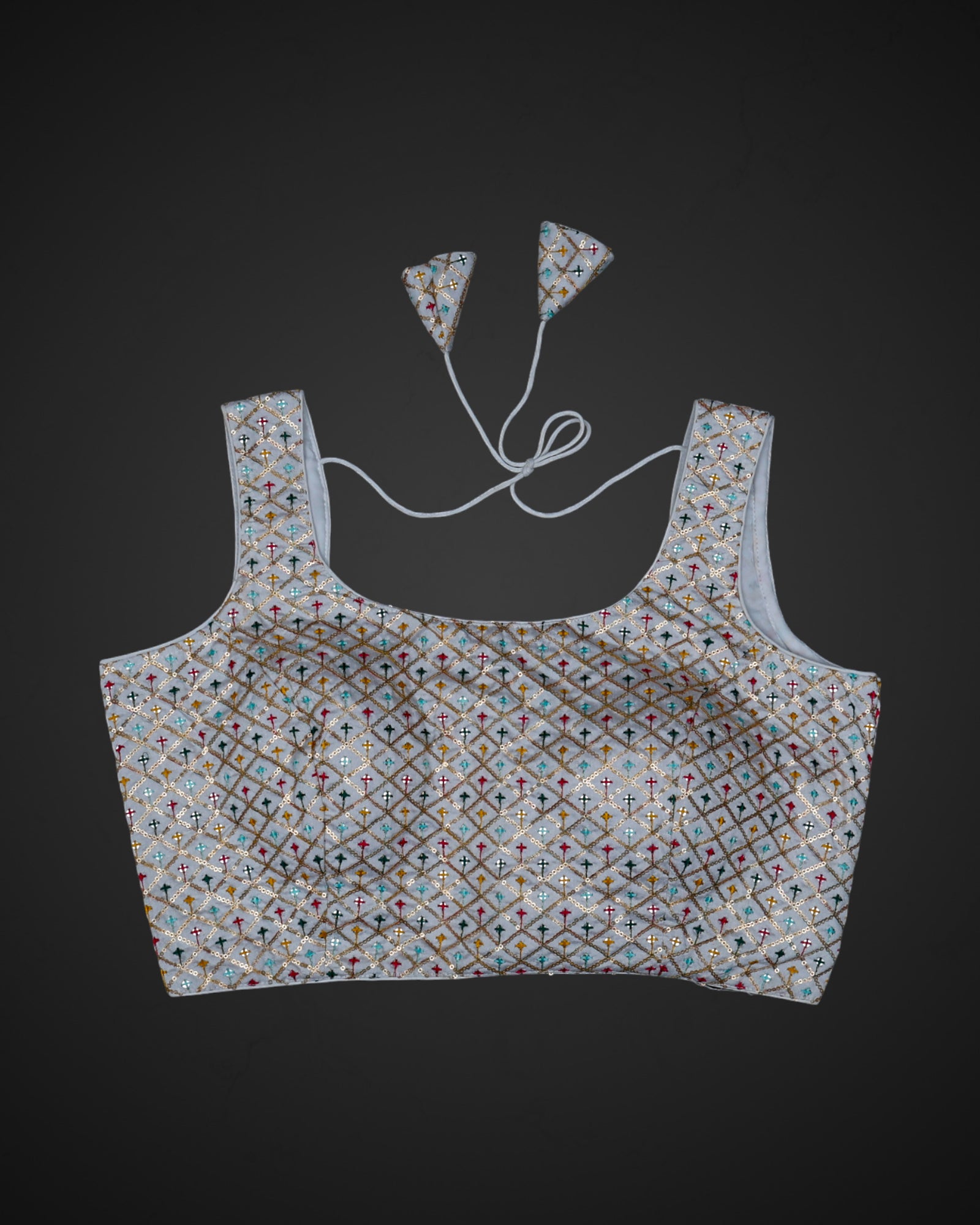 Raw Silk Square Neck Readymade Blouse