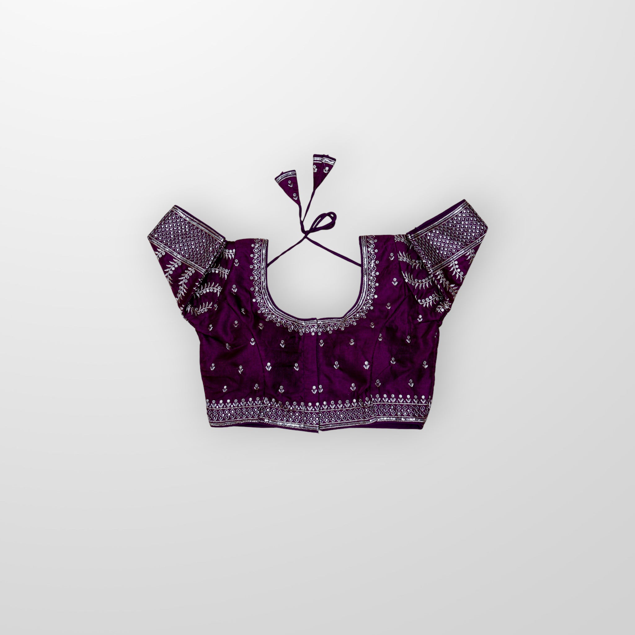 Silk U Neck Readymade Blouse