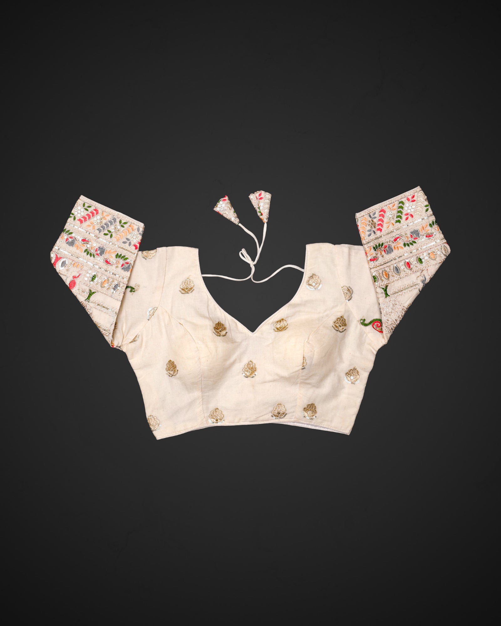 Cotton V Neck Readymade Blouse