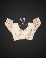 Cotton V Neck Readymade Blouse