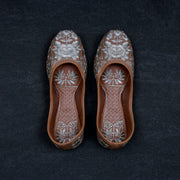 Handcrafted Brown Almond Shape Jutti