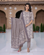 Floral Cotton Printed Kurta Set