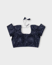 Embroidered Net U Neck Readymade Blouse