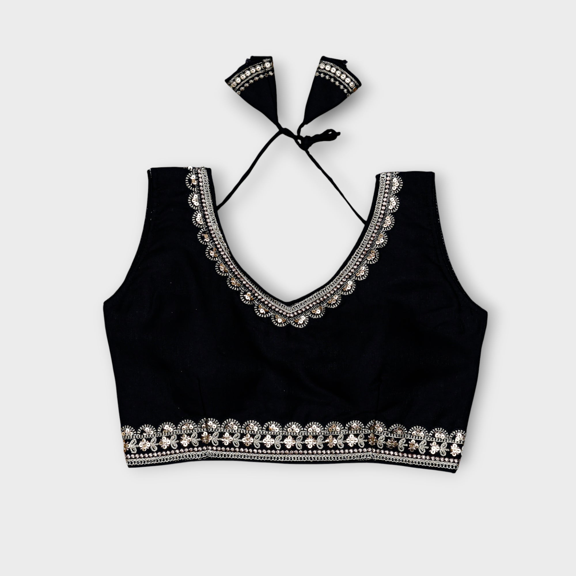 Phantom Silk V Neck Readymade Blouse