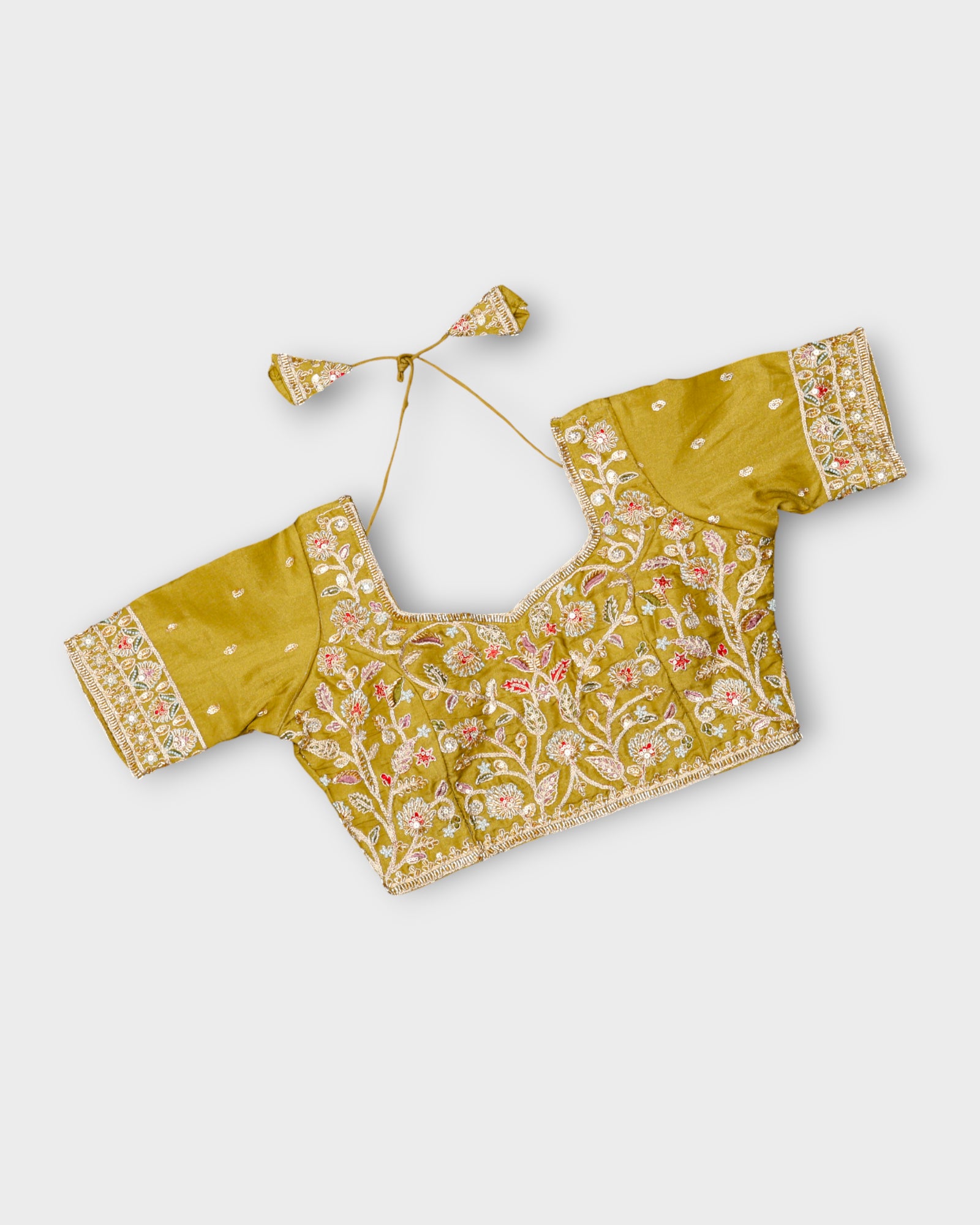 Cosmos Silk Sweetheart Neck Readymade Blouse