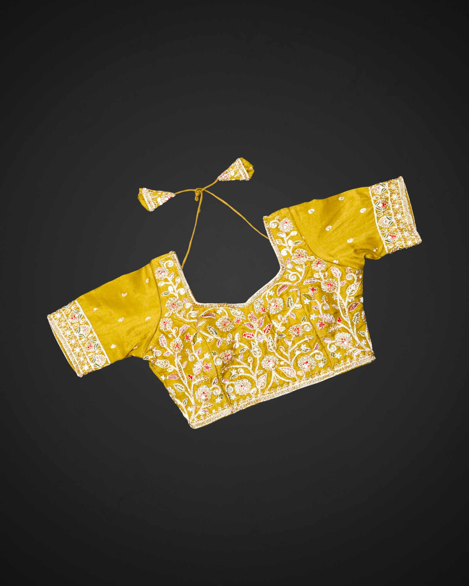 Cosmos Silk Sweetheart Neck Readymade Blouse