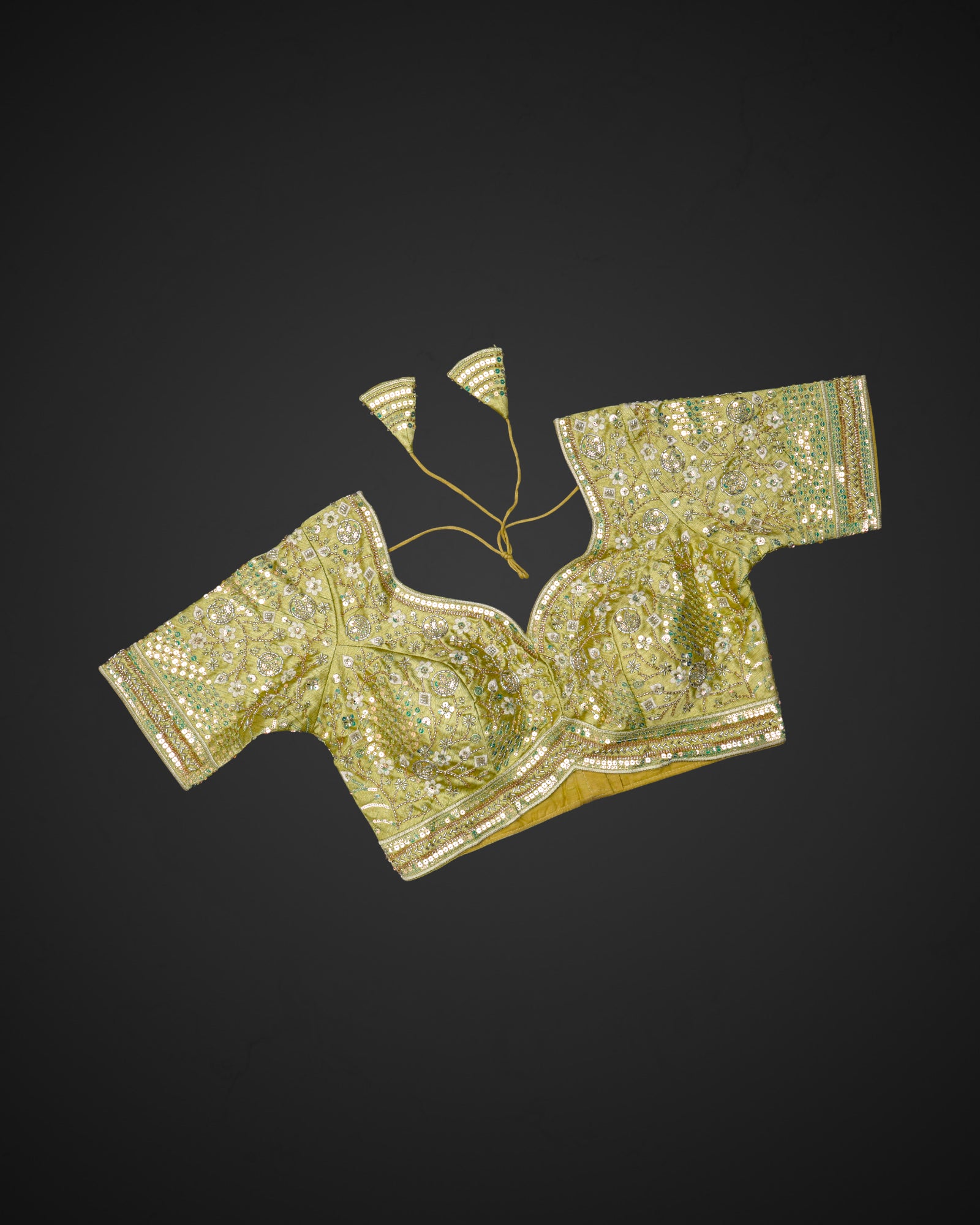 Cosmos Silk Embroidered Readymade Blouse