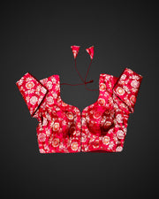 Cotton Backless Readymade Blouse