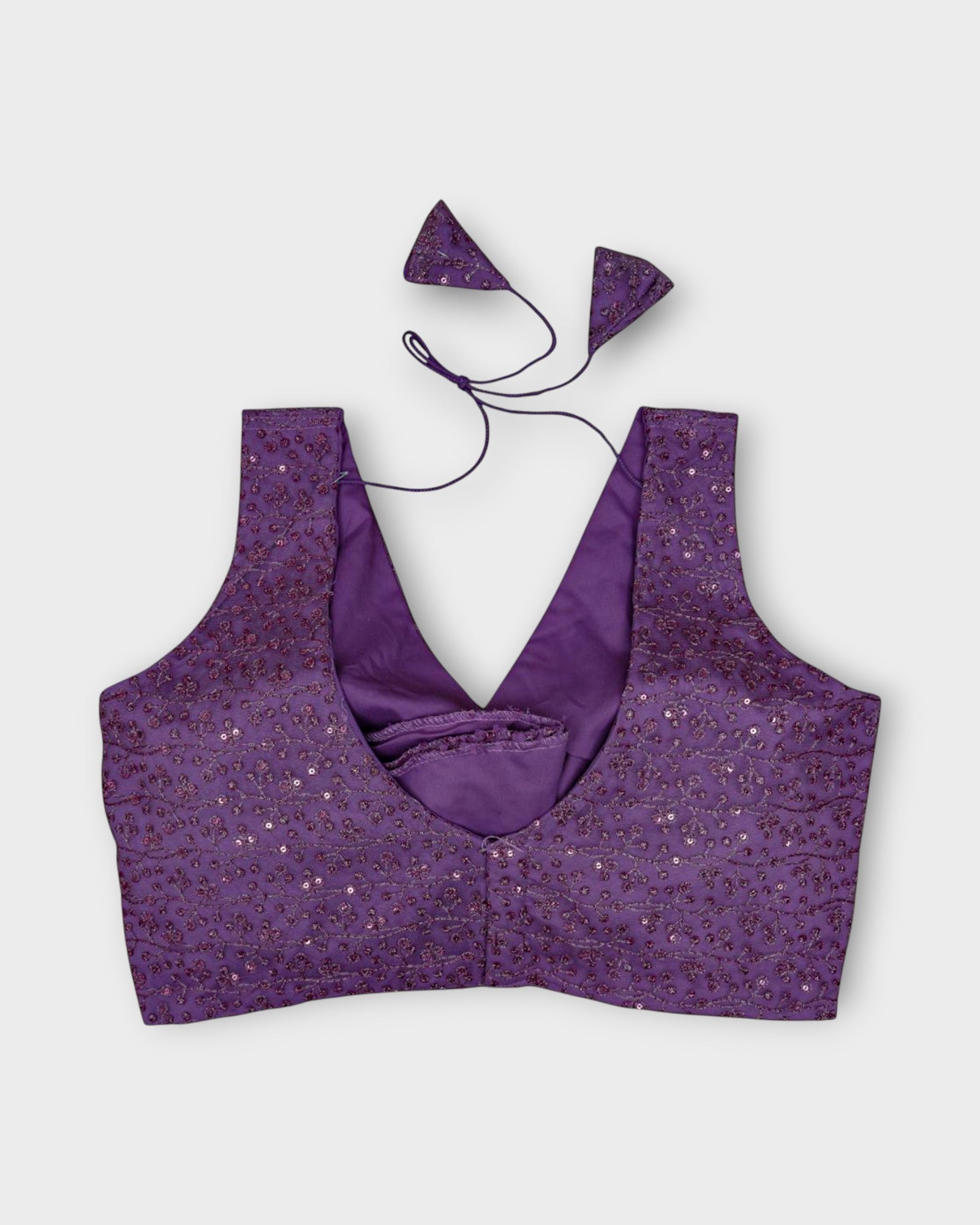 V Neck Embroidered Cotton Readymade Blouse
