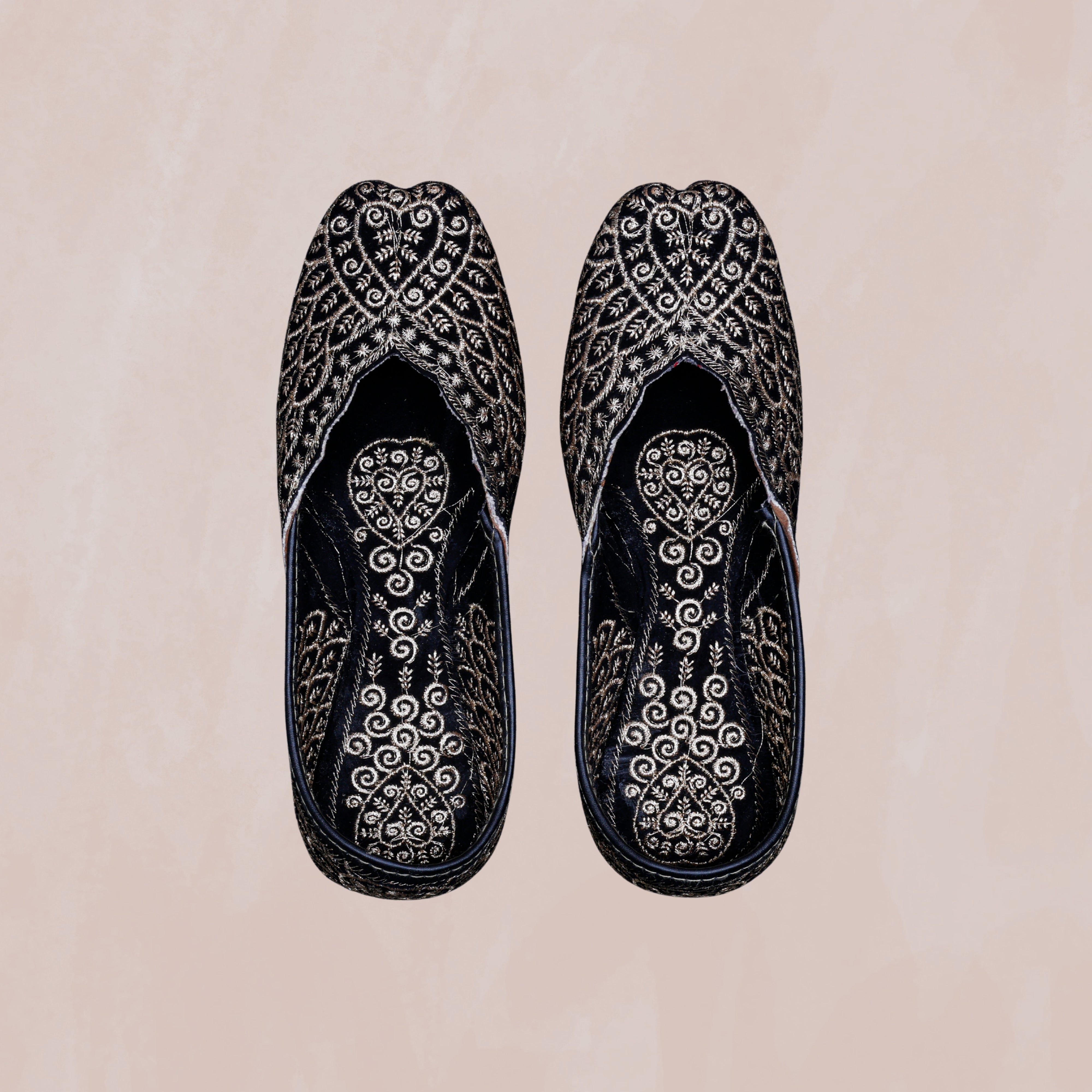 Black Two Tone Heritage Jutti