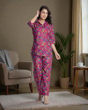 Floral Cord Set With Elegant Embroidery