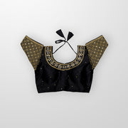 Silk Round Neck Readymade Blouse