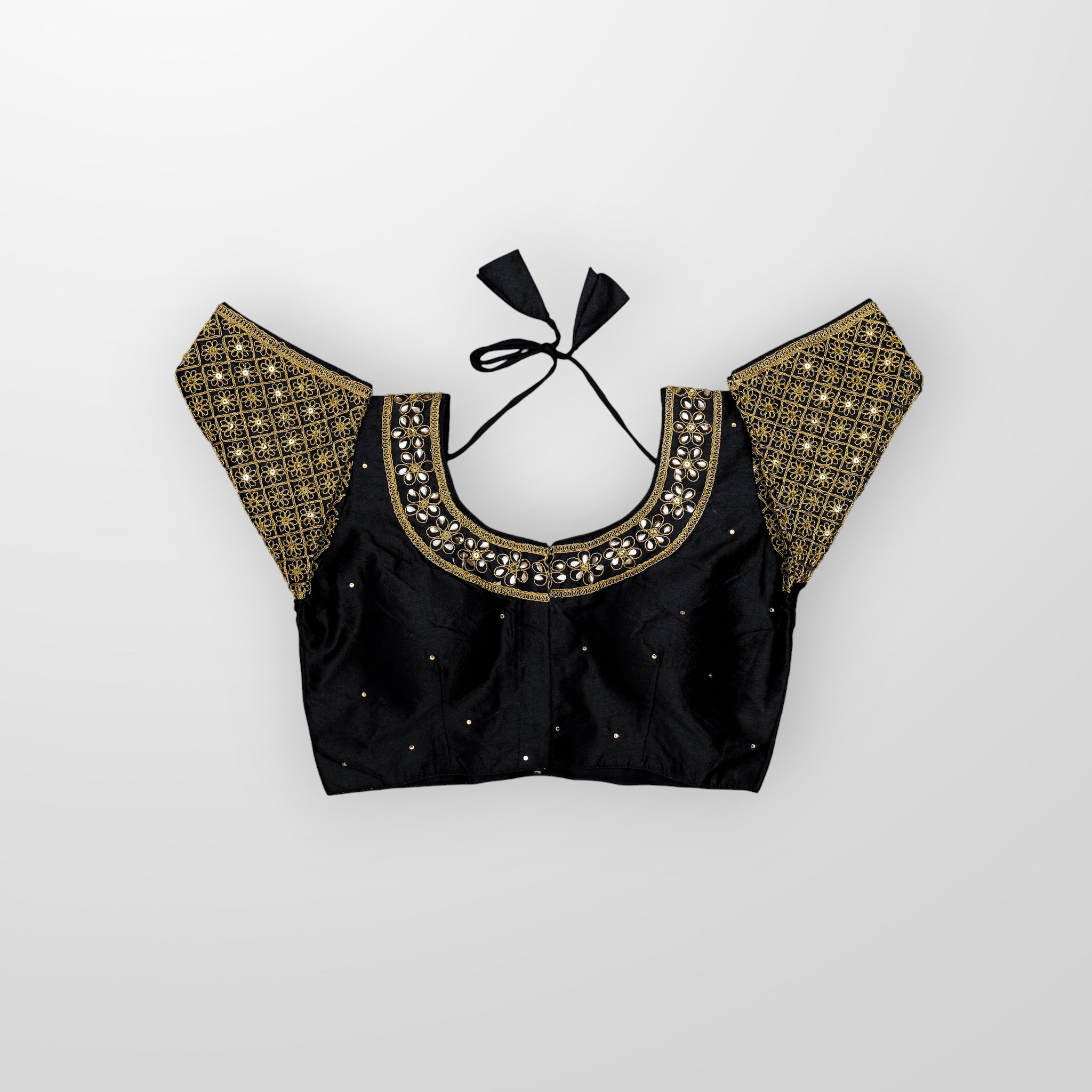 Silk Round Neck Readymade Blouse
