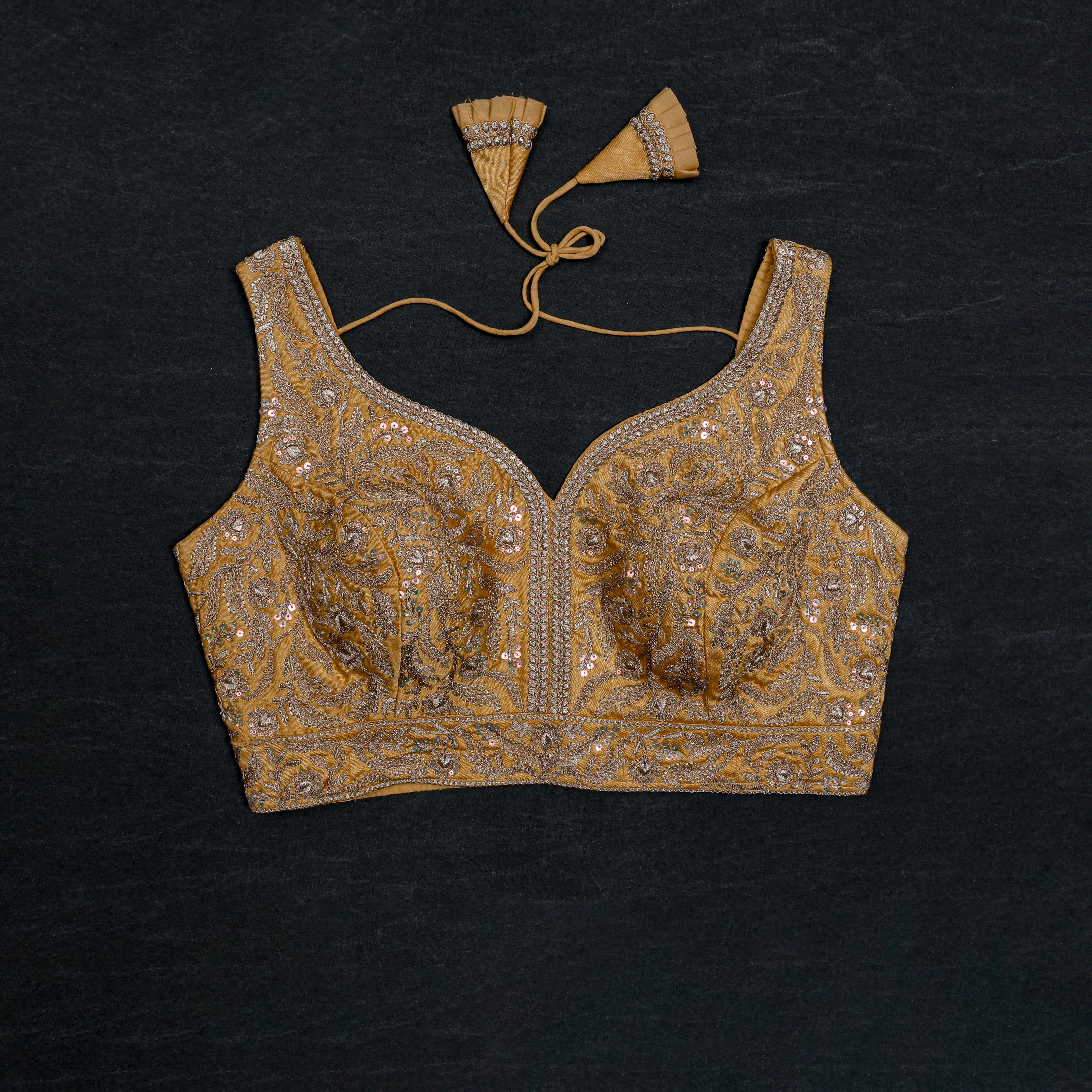 Silk Tailored Blouse With Detailed Design