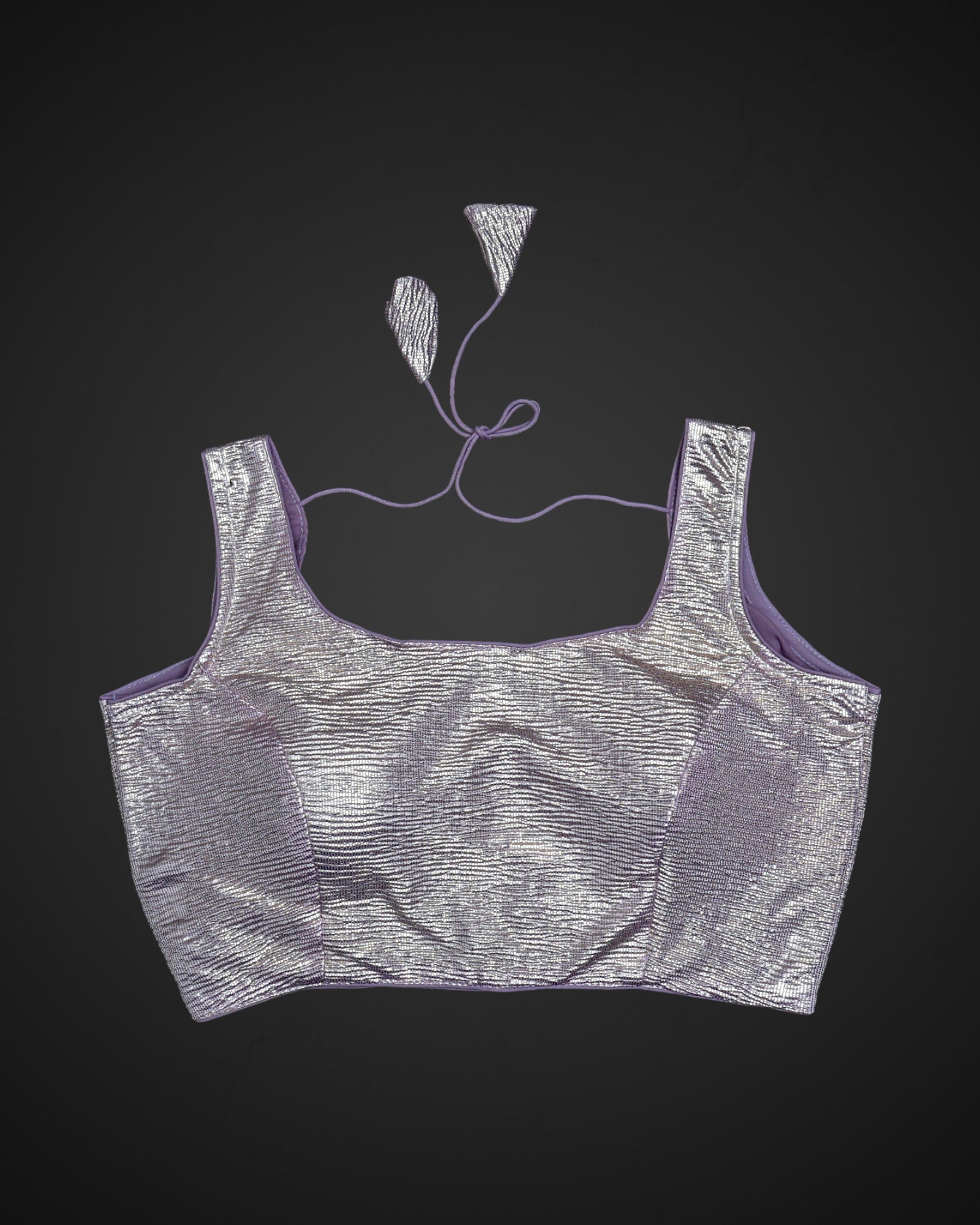 Shimmer Crush Fabric Square Neck Readymade Blouse