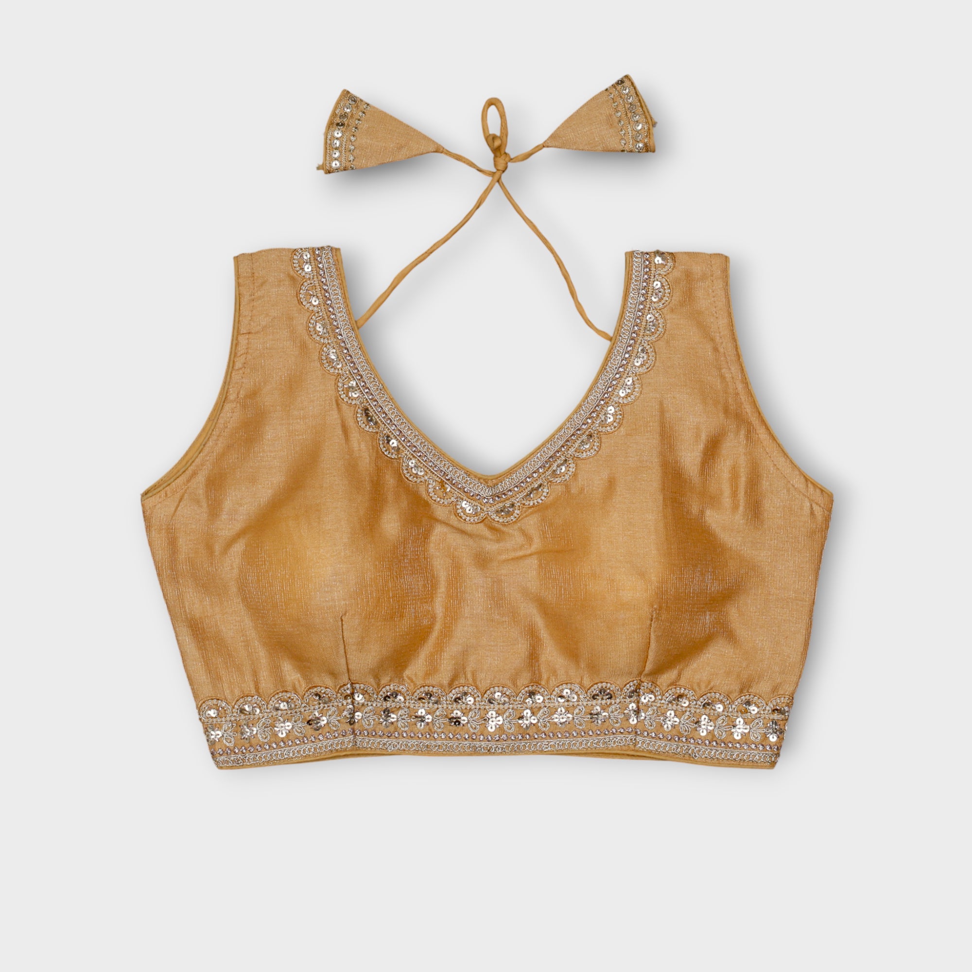 Phantom Silk V Neck Readymade Blouse