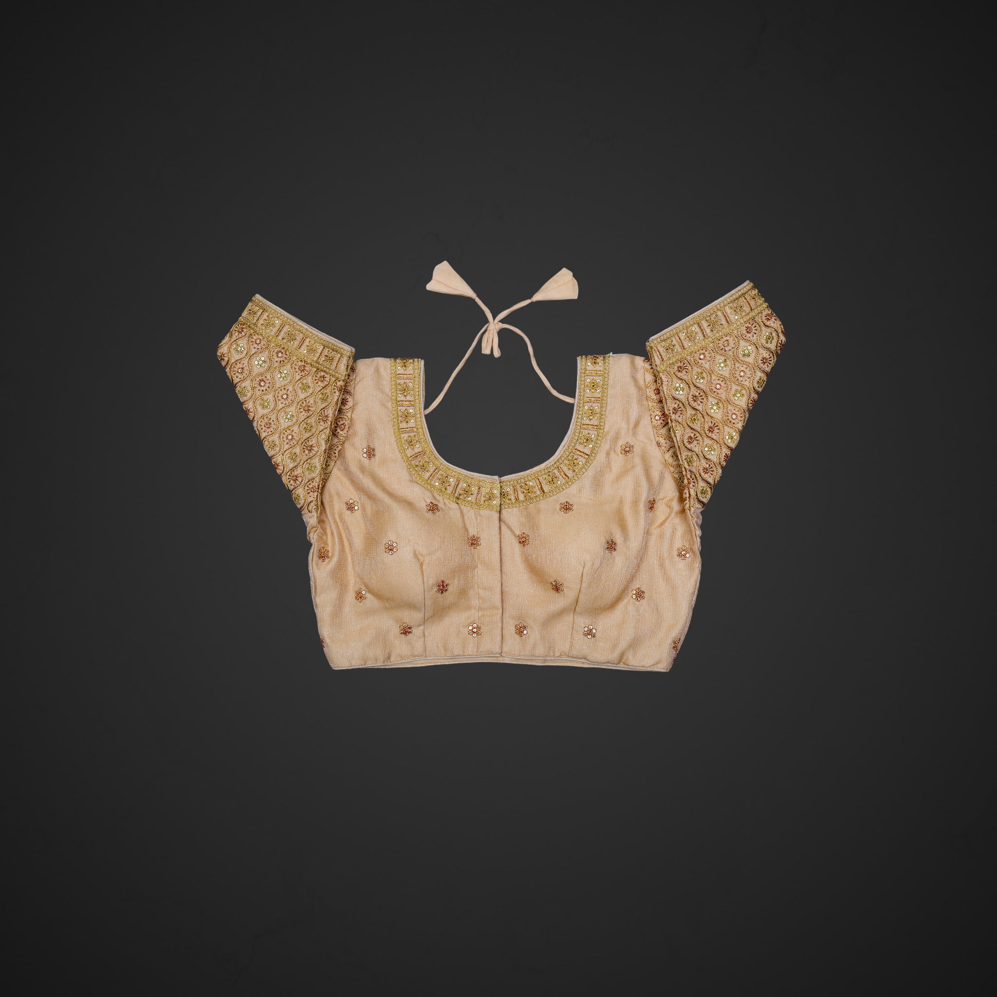 Phantom Silk U Neck Back Detail Readymade Blouse