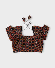 Raw Silk U Neck Back Design Readymade Blouse
