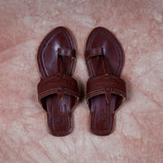 Handcrafted Dark Brown Kolhapuri Sandals