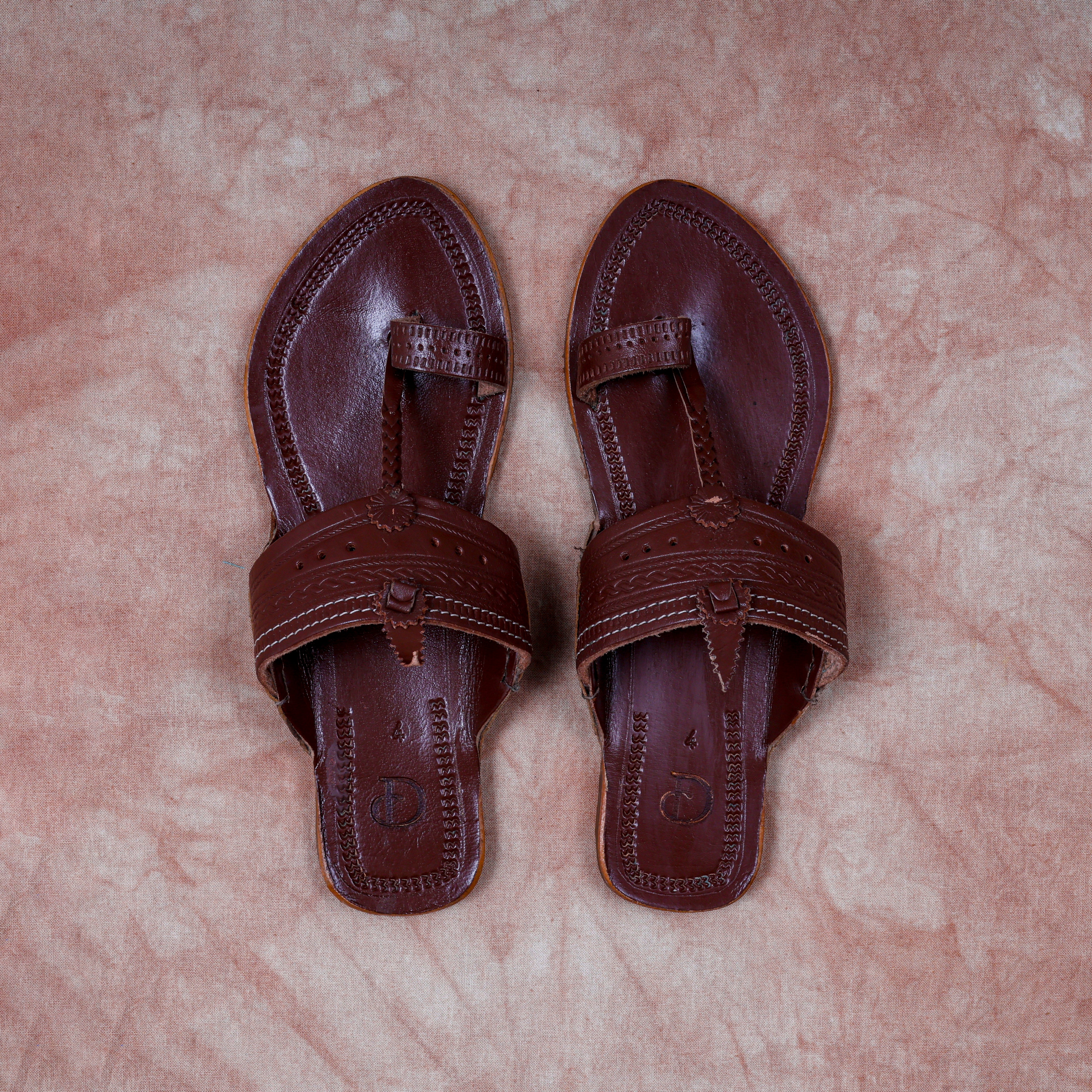 Handcrafted Dark Brown Kolhapuri Sandals