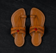 Tan Traditional Leather Kolhapuri Sandals