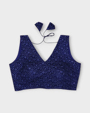 V Neck Embroidered Cotton Readymade Blouse