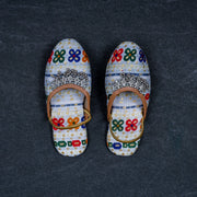 Grey Textured Artisan Ethnic Mules